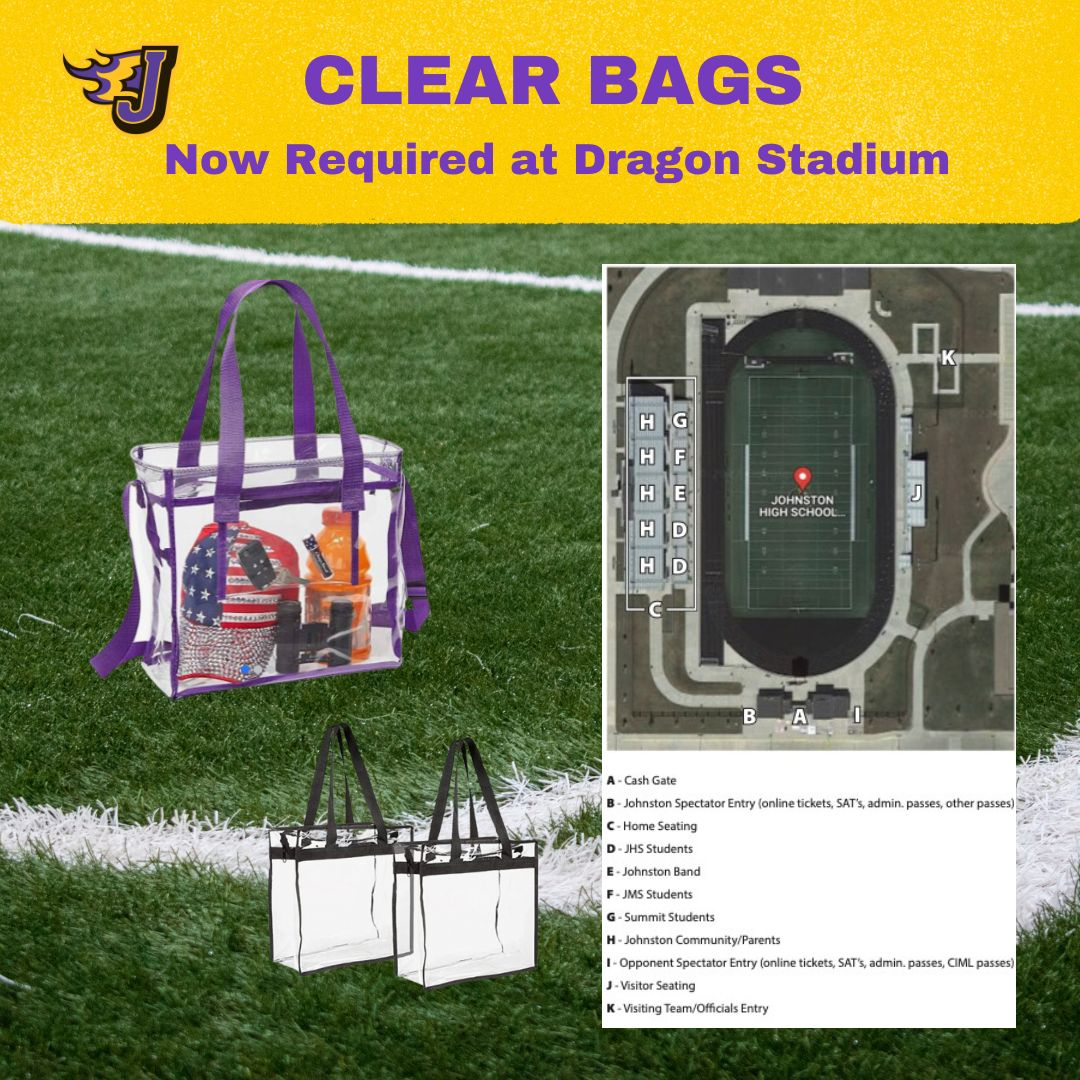 Clear bags now required at Dragon Stadium - Johnston Community